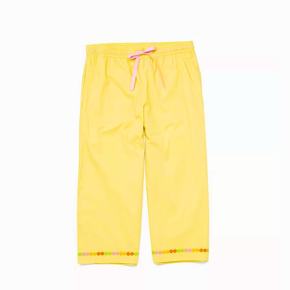 BAN.DO *NEW* CROPPED LEISURE PANTS - YELLOW DAISY CHAIN, The ban.do Leisure Club